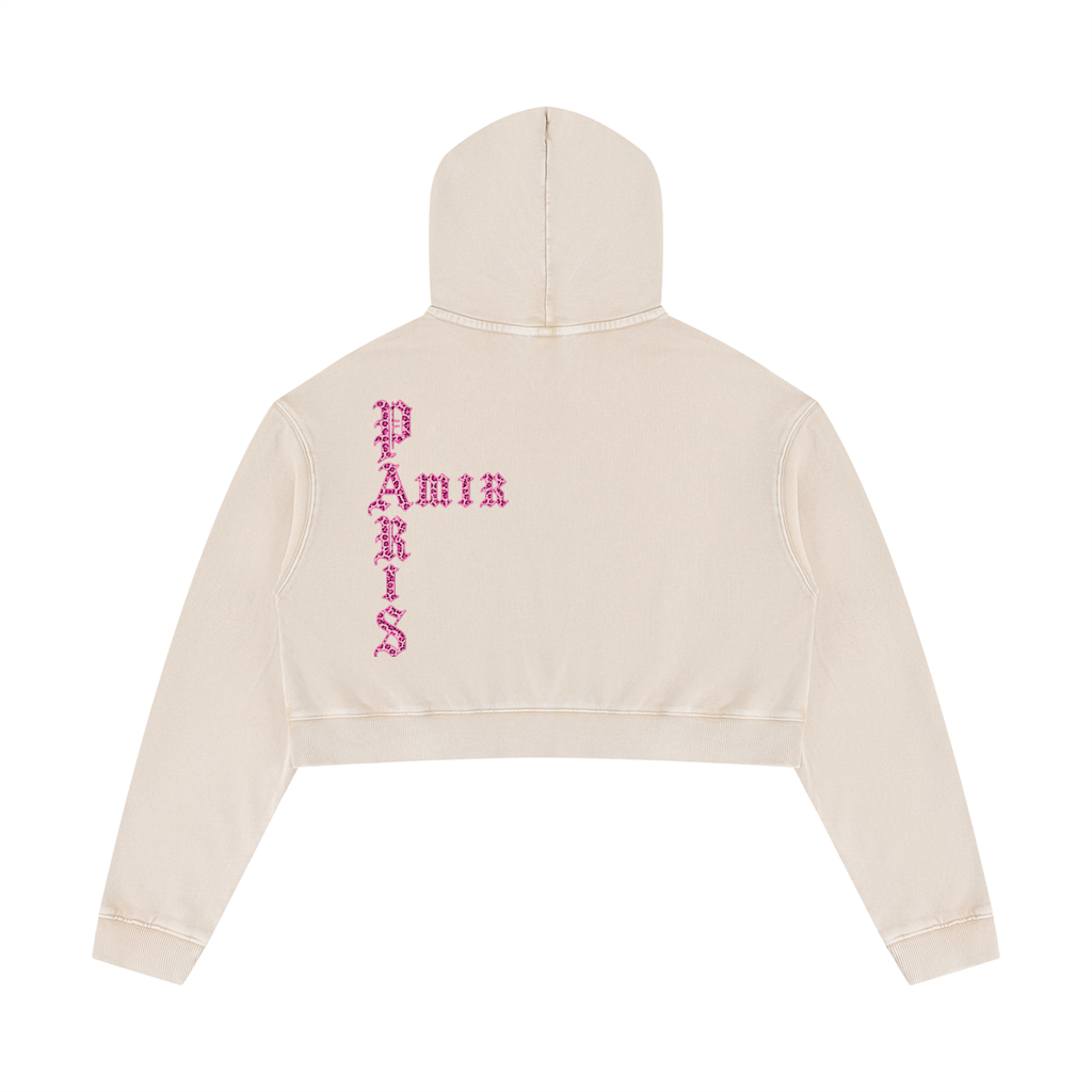 Parismair Women’s Washed Crop Hoodie