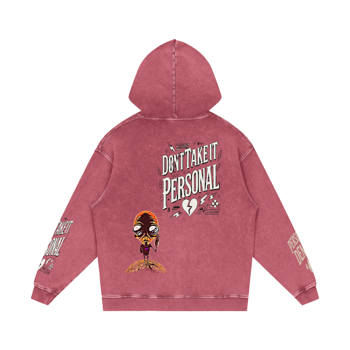 Snow Washed Loose Cotton Hoodie