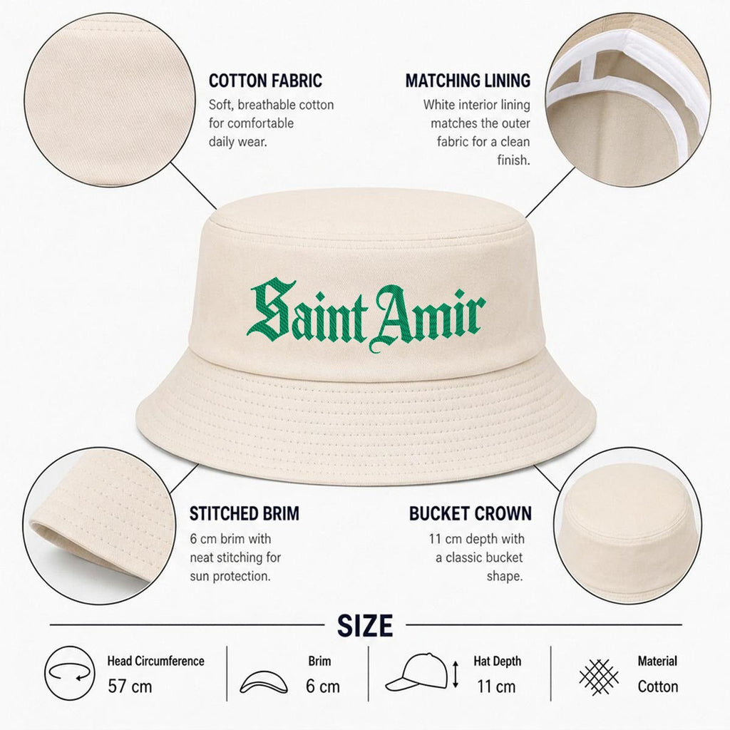 Saintamir Embroidery Bucket Hat