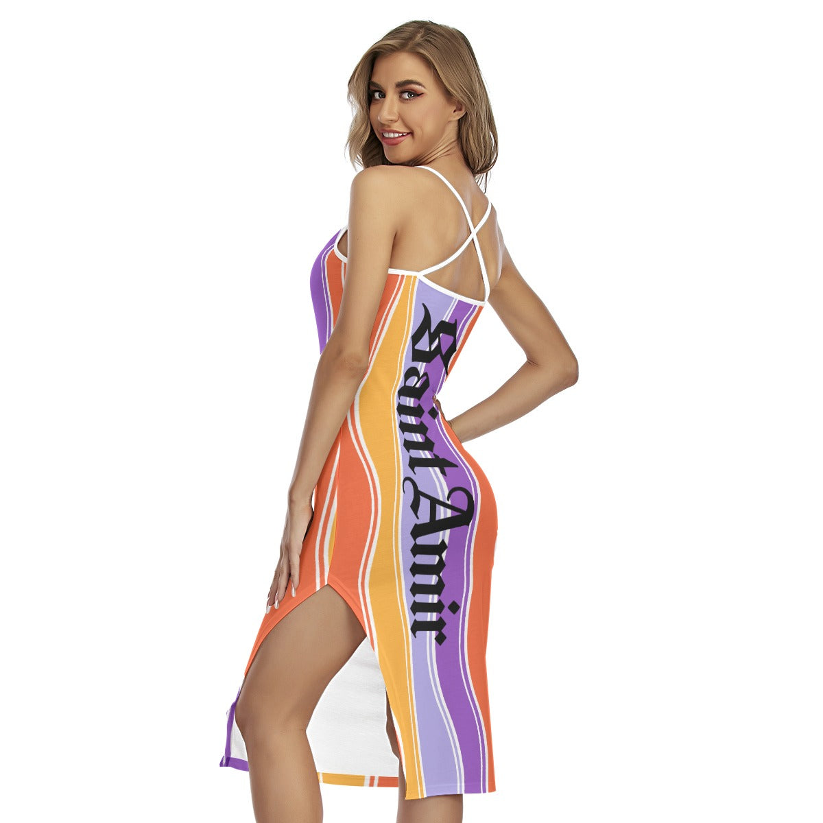 saintamir Women's Back Cross Cami Dress