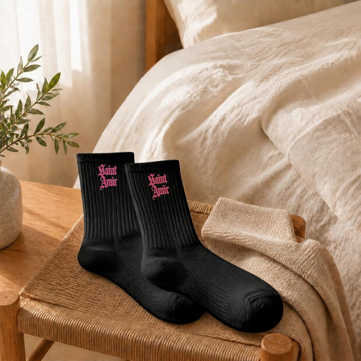 saintamir Embroidery Socks|Cotton