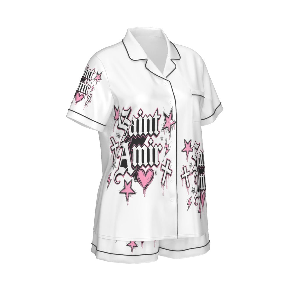 saintamir Women's Silk Pajama Set