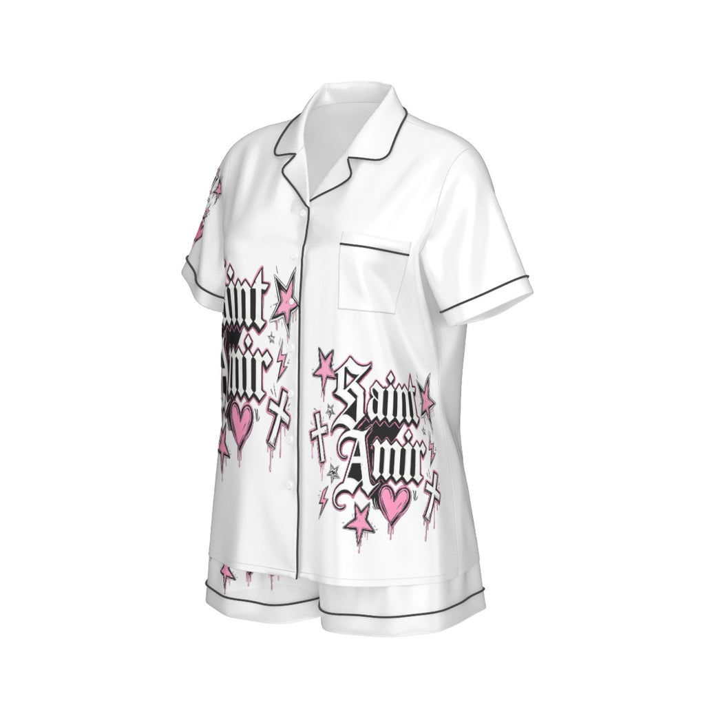 saintamir Women's Silk Pajama Set