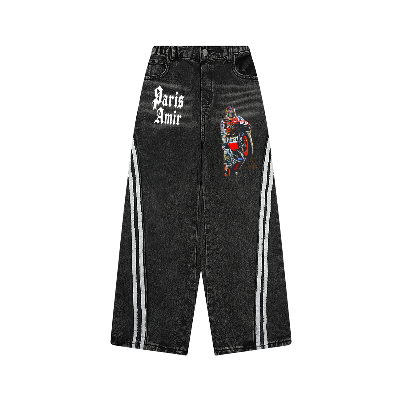 ParisAmir Kid’s Vintage Wash Side Stripe Jeans