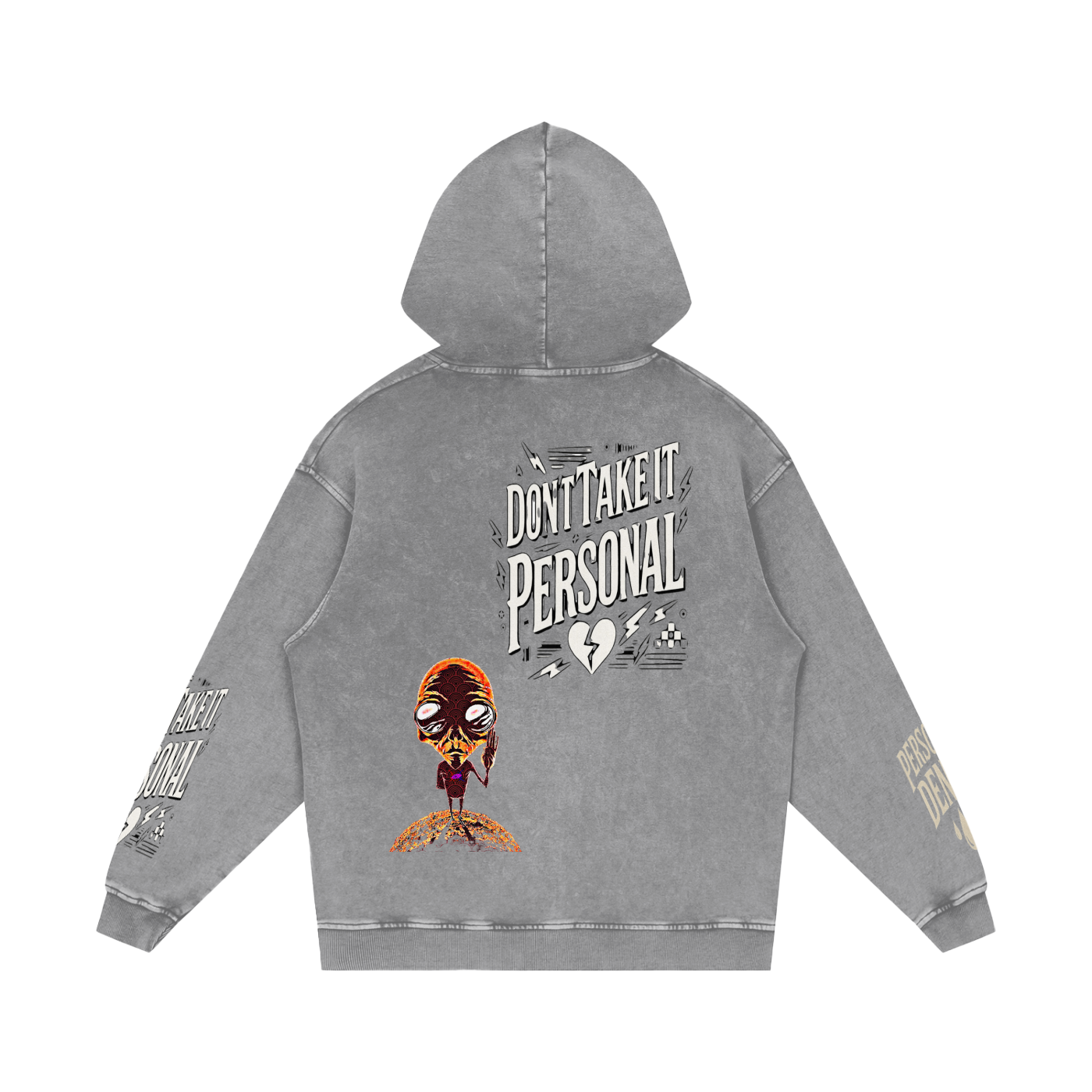 Snow Washed Loose Cotton Hoodie