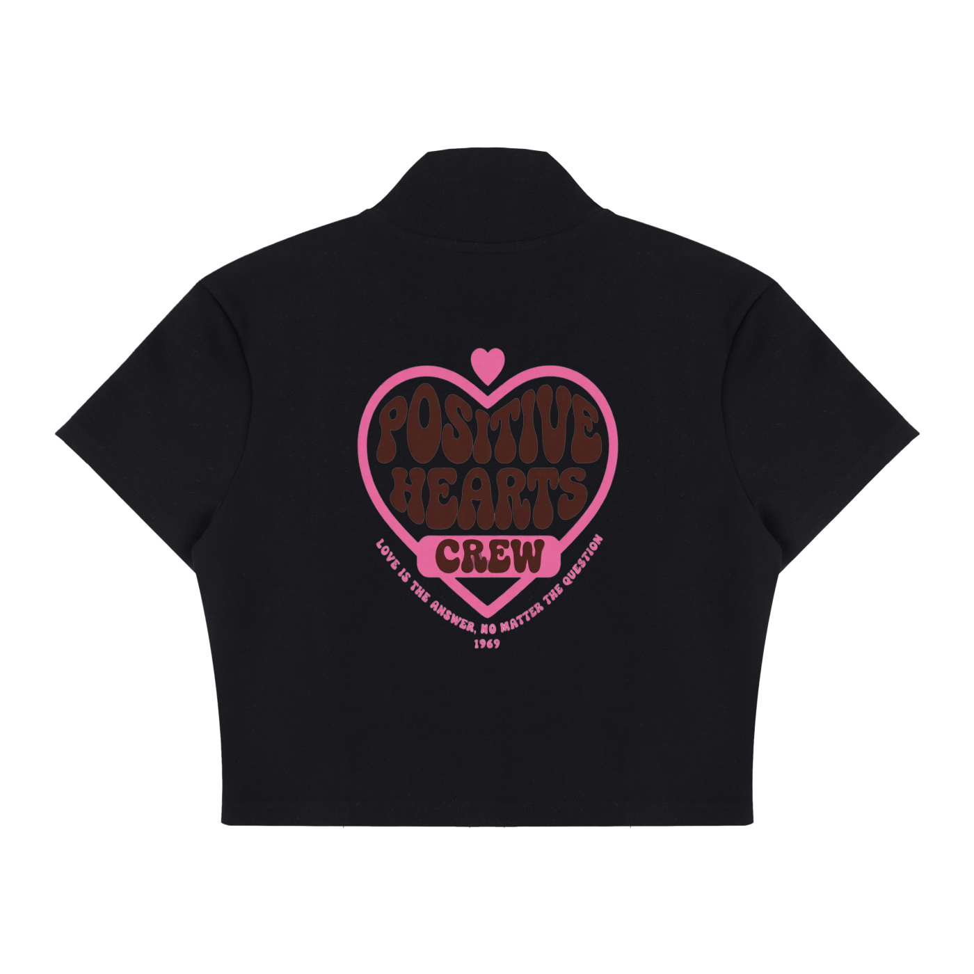 Women's Cropped Full Zip Short Sleeve T-Shirt
