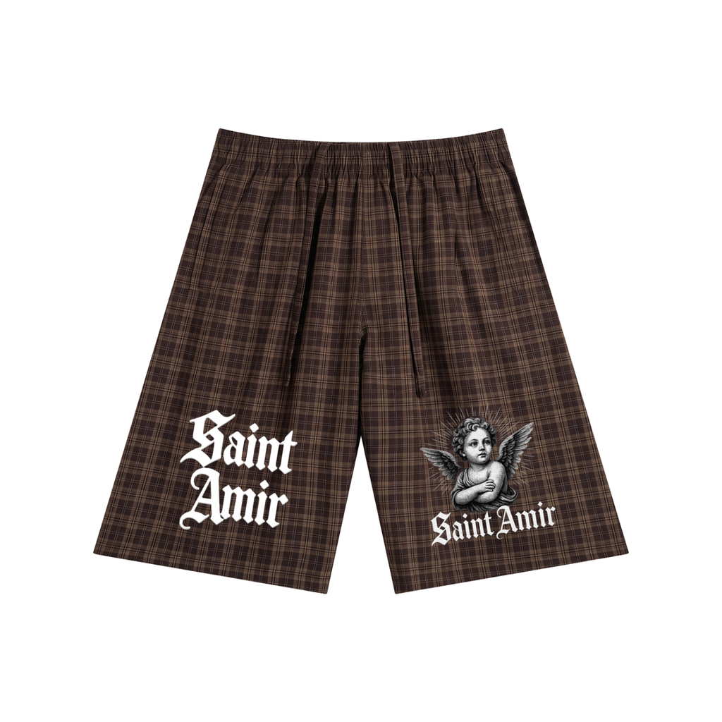saintamir Plaid Wide Leg Shorts