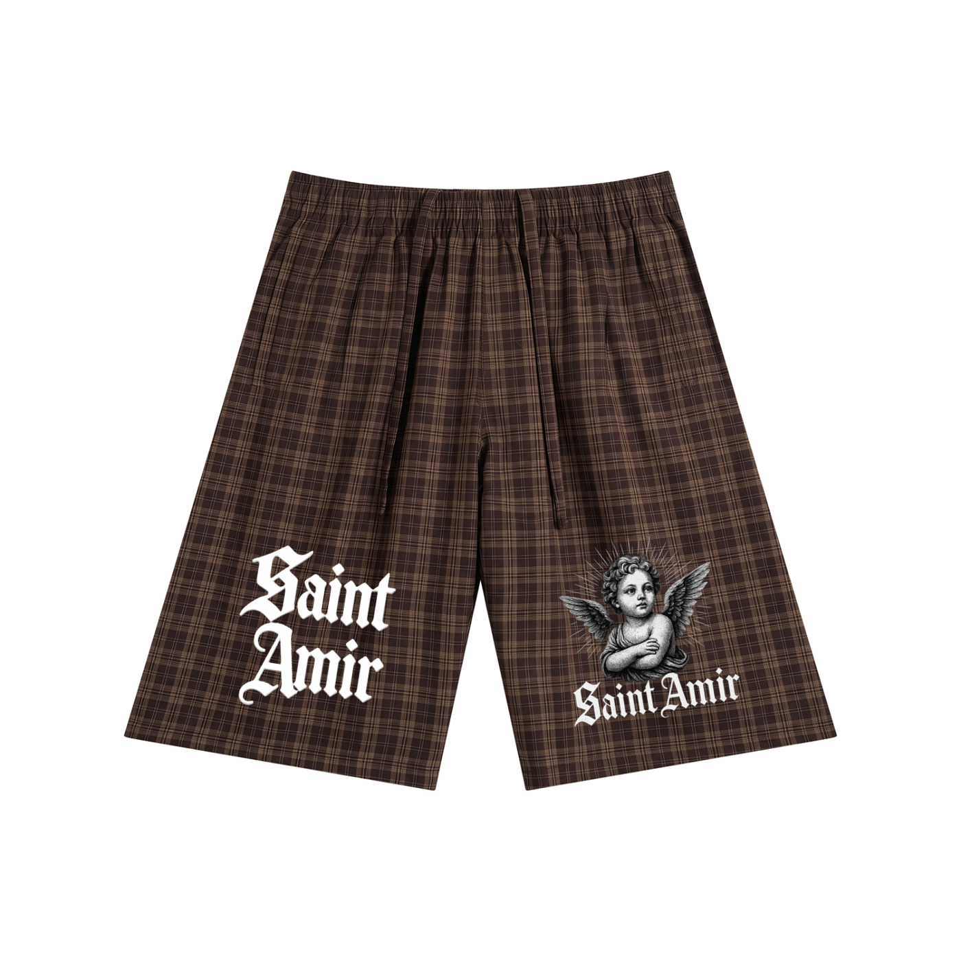saintamir Plaid Wide Leg Shorts