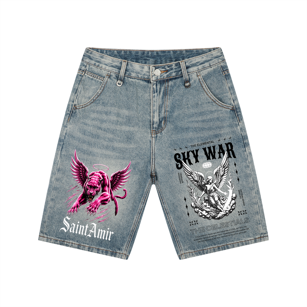 saintamir Men's Denim Shorts