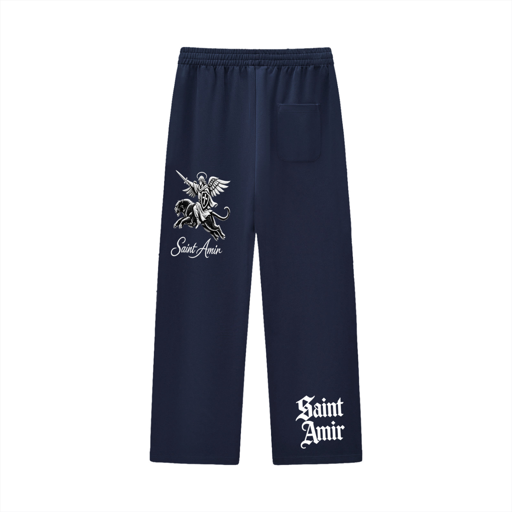 Curved Stripe Straight Sweatpants