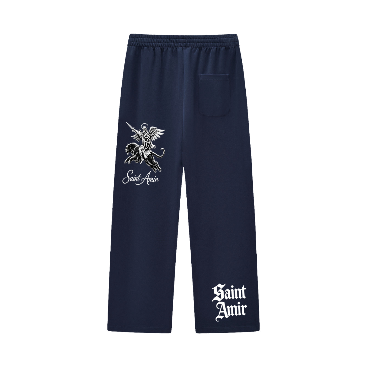 Curved Stripe Straight Sweatpants
