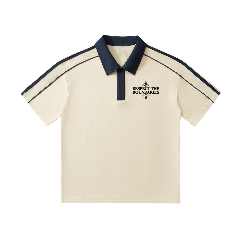 Contrast Collar Short-Sleeve Polo Shirt