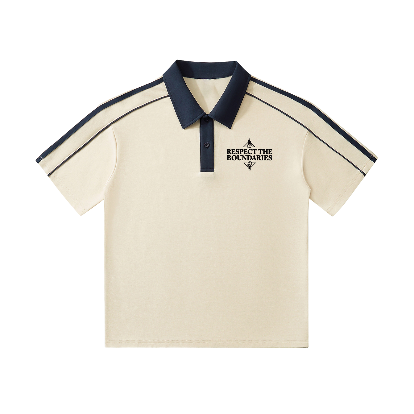 Contrast Collar Short-Sleeve Polo Shirt