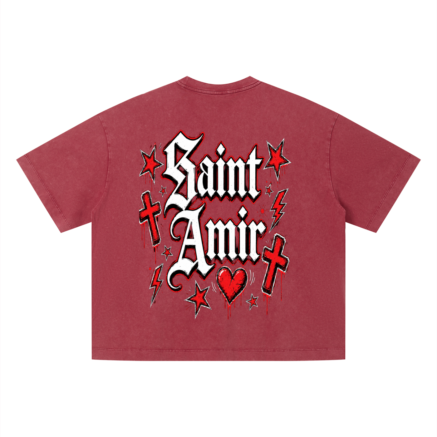 “SaintAmir” red hearted (set)