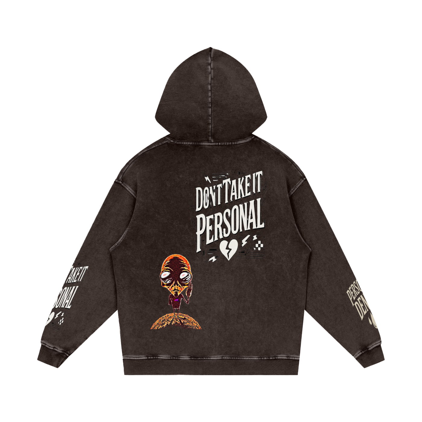 Snow Washed Loose Cotton Hoodie