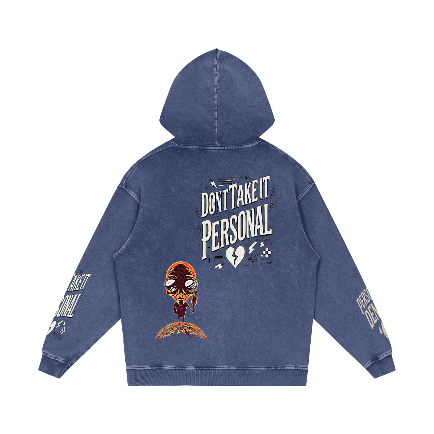 Snow Washed Loose Cotton Hoodie