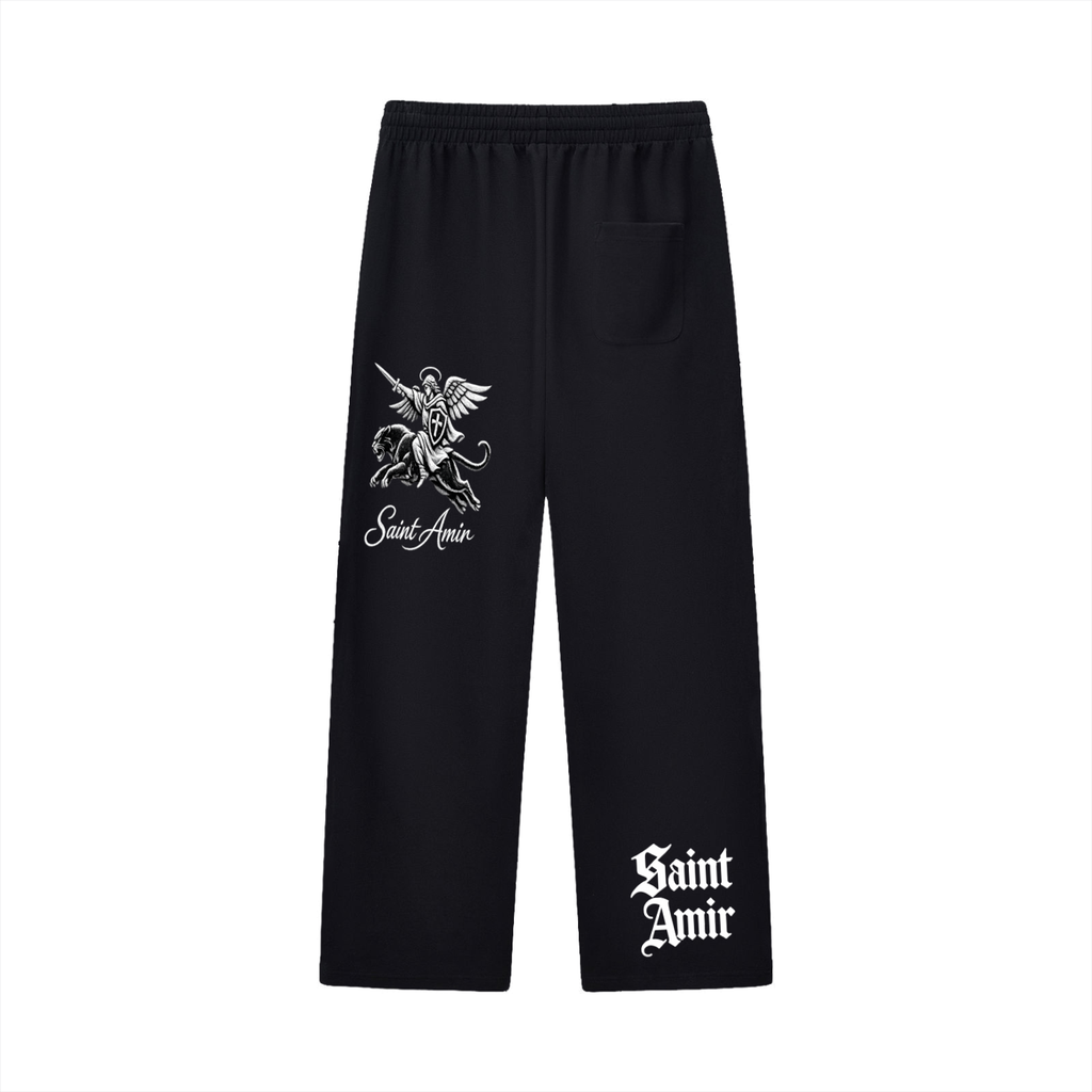 Curved Stripe Straight Sweatpants