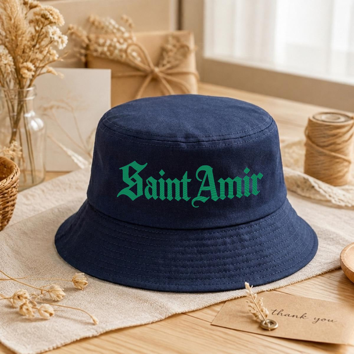 Saintamir Embroidery Bucket Hat