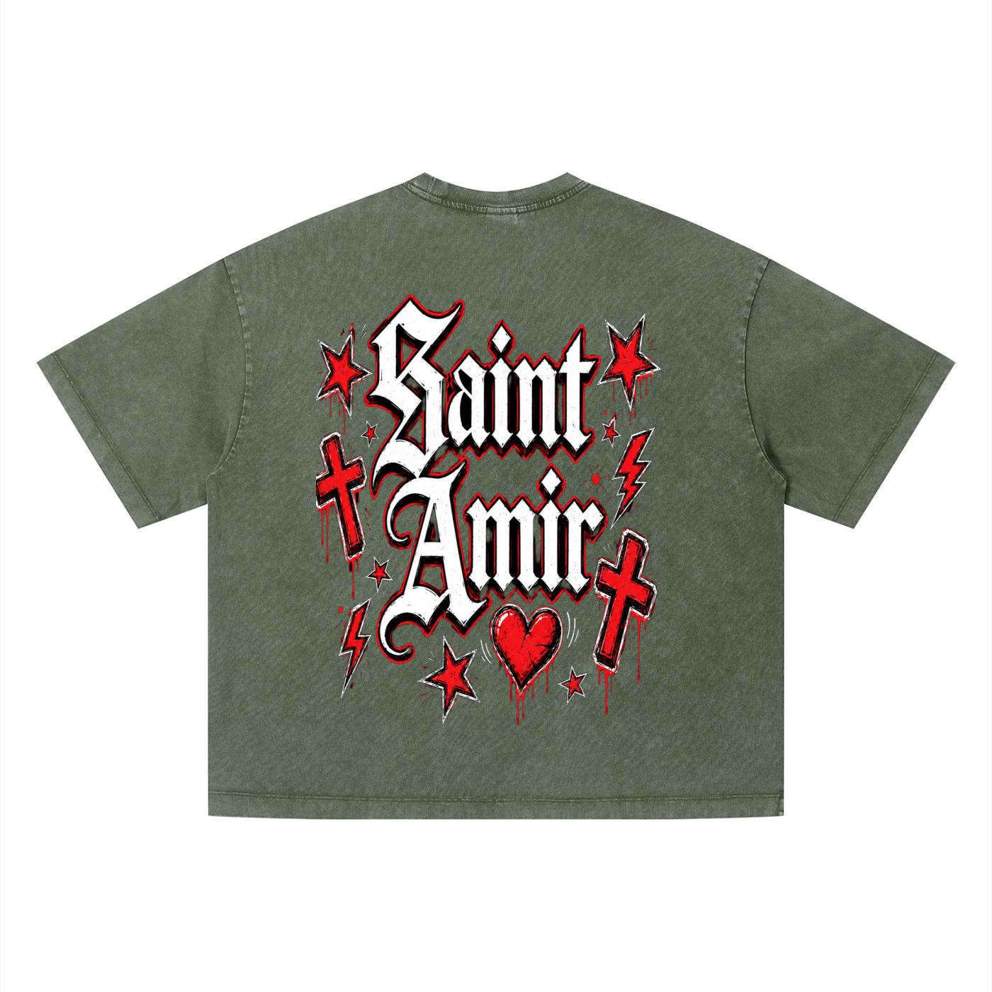 “SaintAmir” red hearted (set)