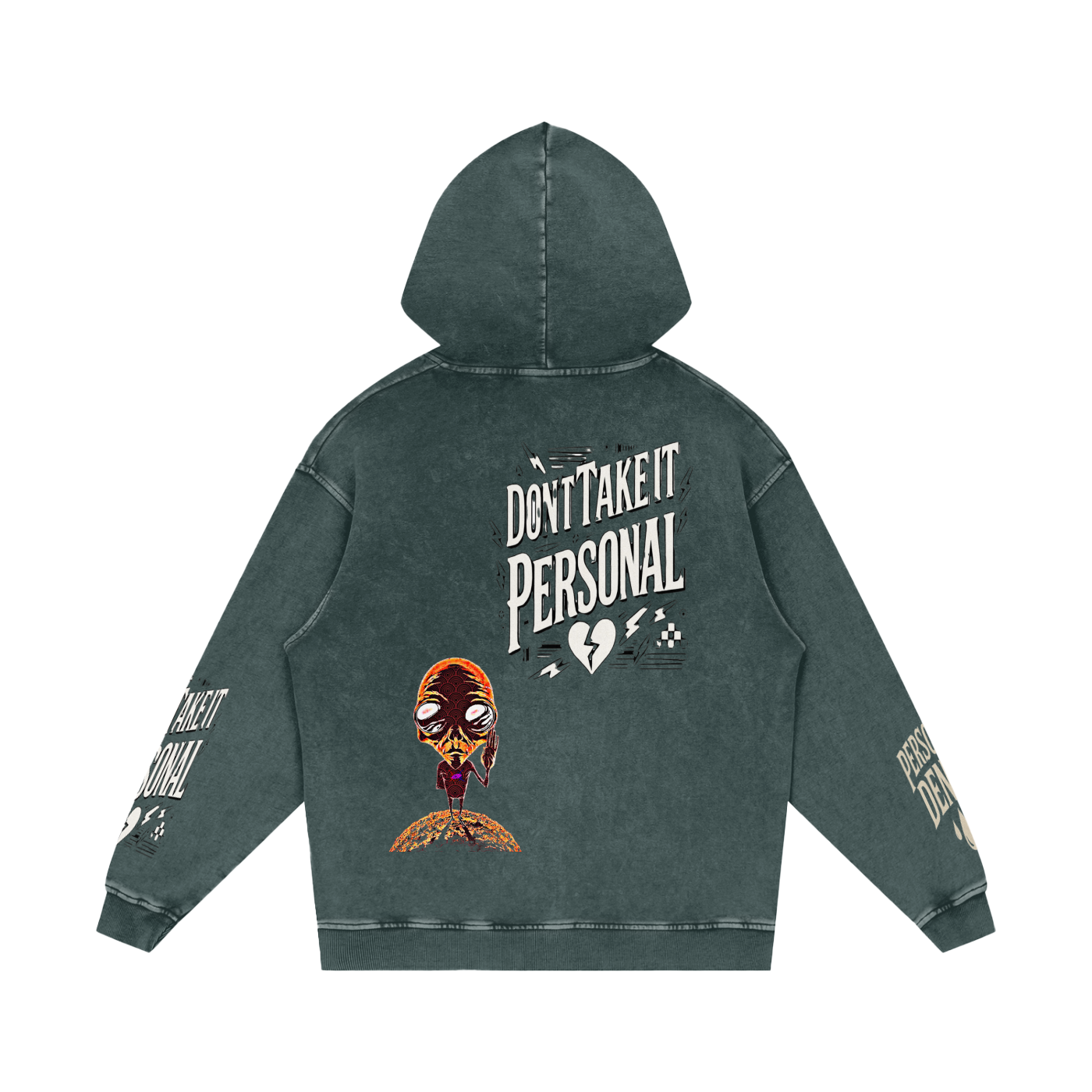 Snow Washed Loose Cotton Hoodie