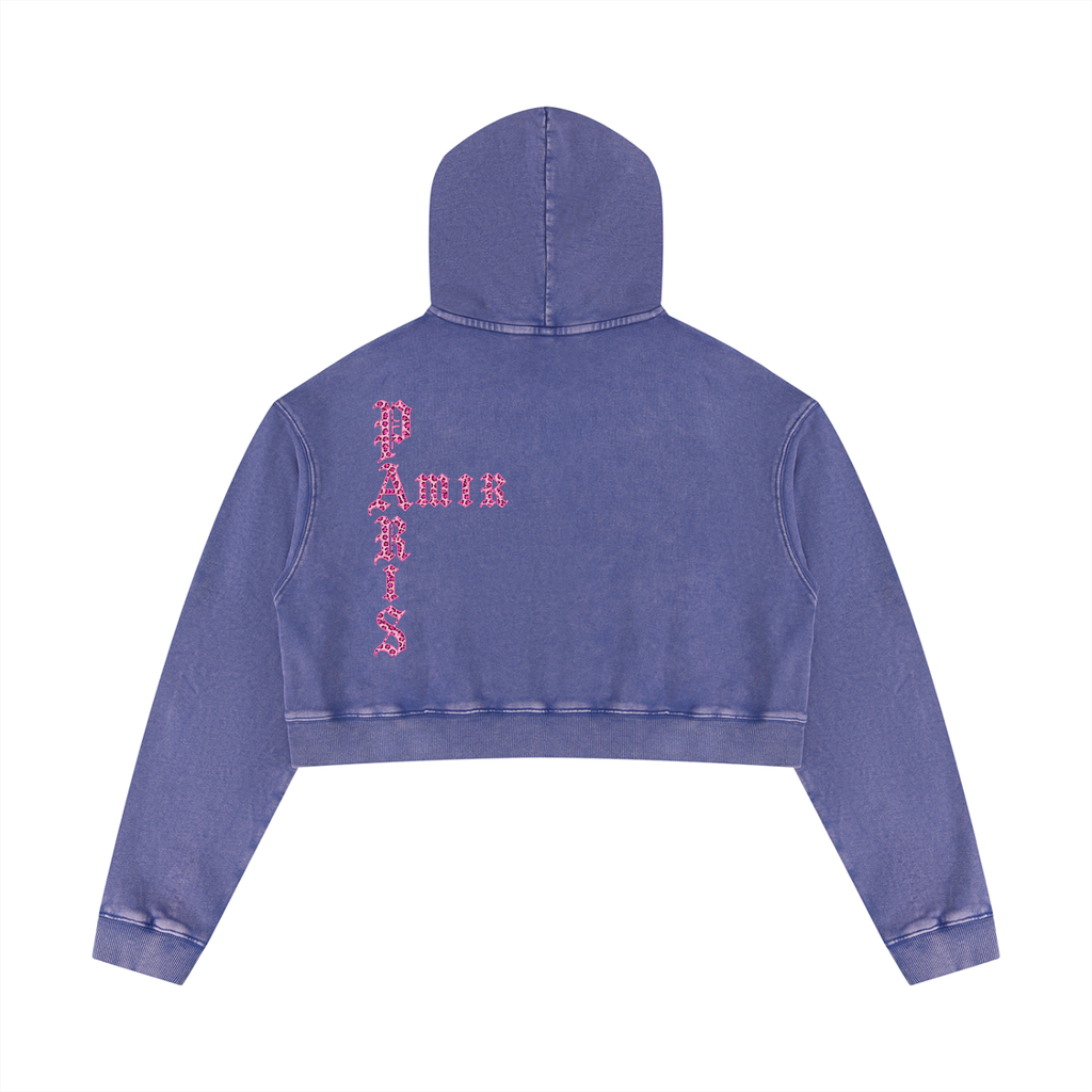 Parismair Women’s Washed Crop Hoodie
