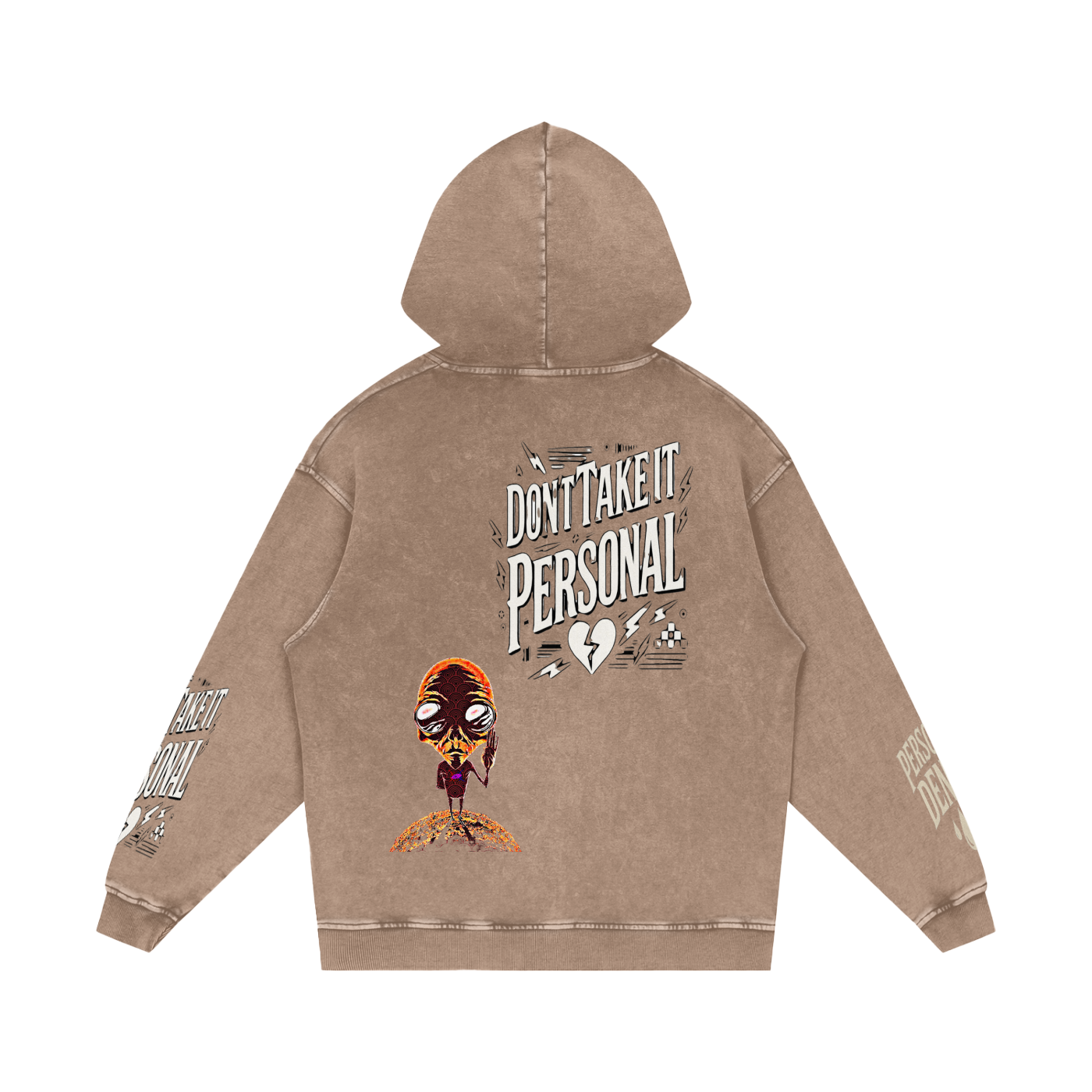 Snow Washed Loose Cotton Hoodie