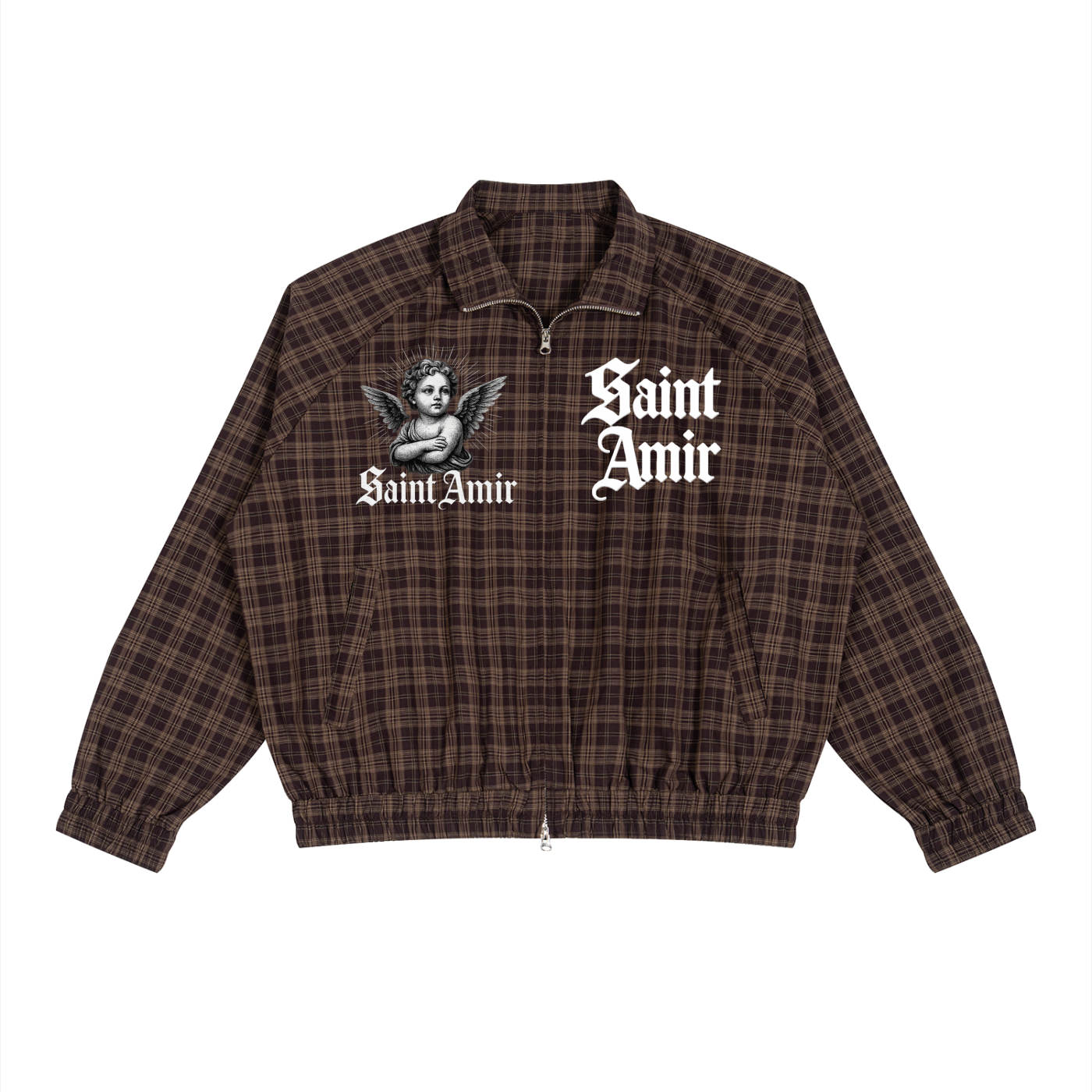 saintamir Plaid Full-Zip Track Jacket